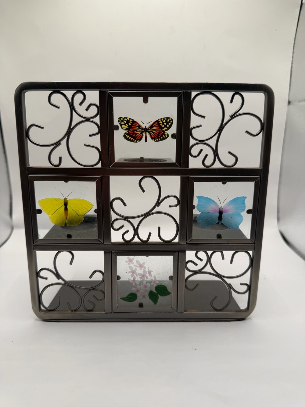 Metal Butterfly Tealight Candle Holder Wall Decor Butterfly Display